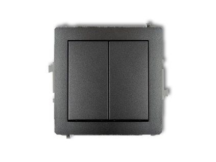 Double push button switch mechanism (double push button without pictograms