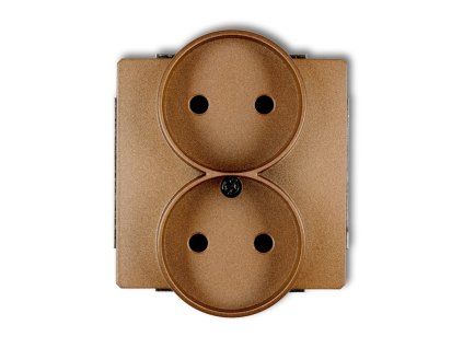 Double socket to a frame DECO Soft without the 2x2P earth mechanism (with increased contact protection/shutter)