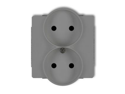 Double socket to a frame DECO Soft without the 2x2P earth mechanism (with increased contact protection/shutter)
