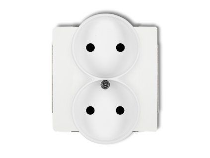 Double socket to a frame DECO Soft without the 2x2P earth mechanism (with increased contact protection/shutter)