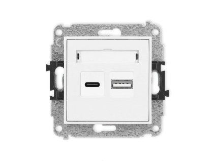 Dual USB charger mechanism USB C + USB A