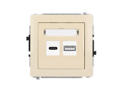 Dual USB charger mechanism USB C + USB A