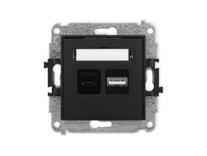 Dual USB charger mechanism USB C + USB A