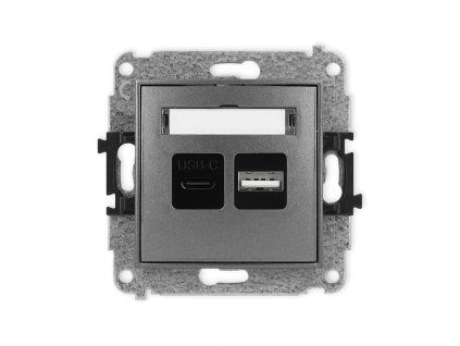 Dual USB charger mechanism USB C + USB A