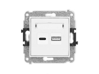 Dual USB charger mechanism USB C + USB A