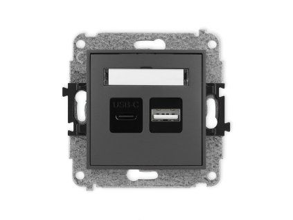 Dual USB charger mechanism USB C + USB A