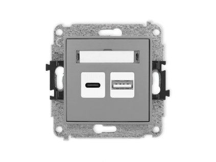 Dual USB charger mechanism USB C + USB A