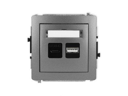 Dual USB charger mechanism USB C + USB A