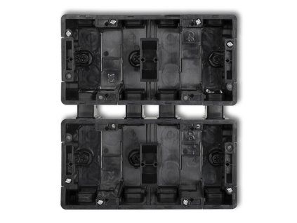 Flush-mounted modular junction box 4 bays (2 horizontal