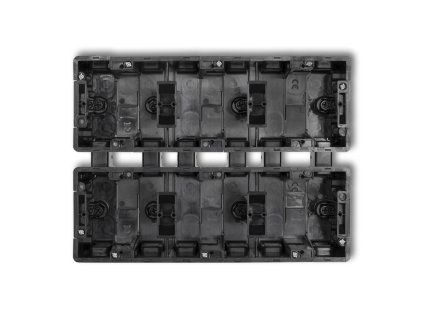 Flush-mounted modular junction box 6 bays (3 horizontal