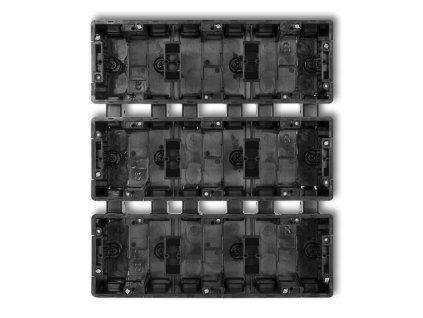 Flush-mounted modular junction box 9 bays (3 horizontal