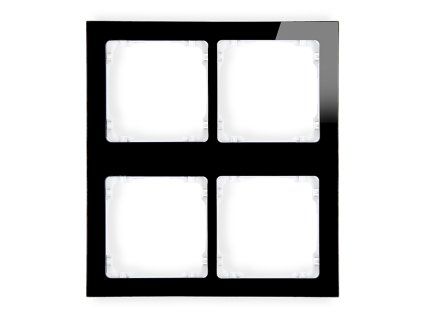 Modular glass effect frame 4 bays (2 horizontal, 2 vertical; frame: black, rear: white)