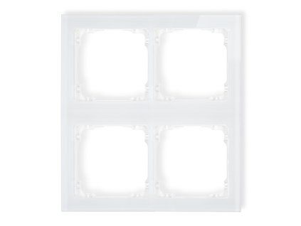 Modular glass effect frame 4 bays (2 horizontal, 2 vertical; frame: white, rear: white)