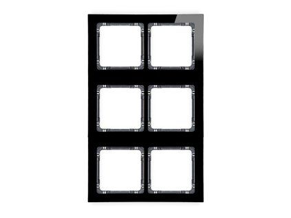 Modular glass effect frame 6 bays (2 horizontal, 3 vertical; frame: black, rear: graphite)