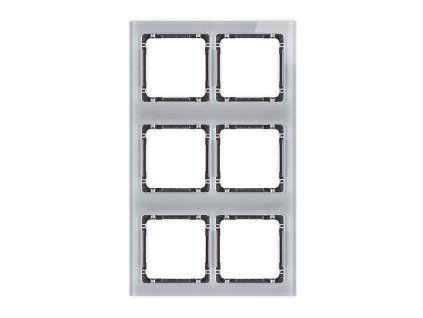 Modular glass effect frame 6 bays (2 horizontal, 3 vertical; frame: grey, rear: graphite)