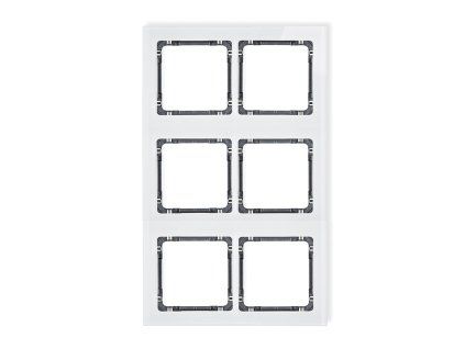 Modular glass effect frame 6 bays (2 horizontal, 3 vertical; frame: white, rear: graphite)