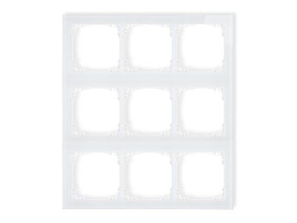 Modular glass effect frame 6 bays (3 horizontal, 2 vertical; frame: white, rear: white)