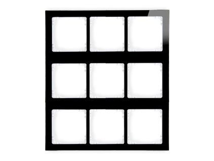 Modular glass effect frame 9 bays (3 horizontal, 3 vertical; frame: black, rear: white)