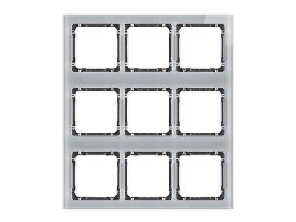 Modular glass effect frame 9 bays (3 horizontal, 3 vertical; frame: grey, rear: graphite)