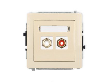 RCA double socket (cinch type-white and red