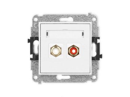 RCA double socket (cinch type-white and red