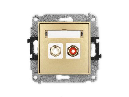 RCA double socket (cinch type-white and red