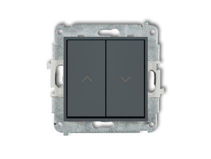 Roller blind push button switch mechanism