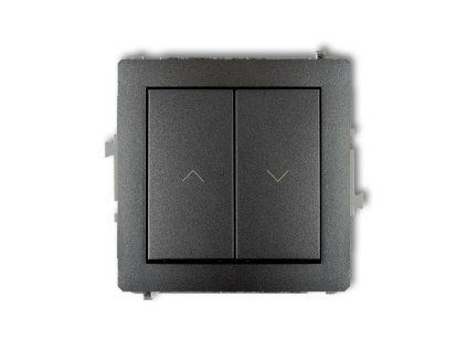 Roller blind push button switch mechanism