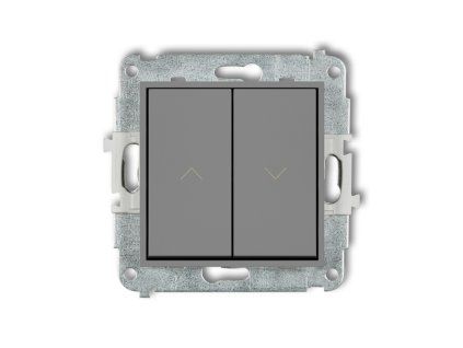 Roller blind push button switch mechanism