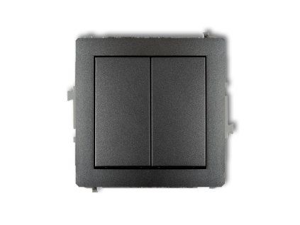 Roller blind switch mechanism with mechanical lock (double push button without pictograms)