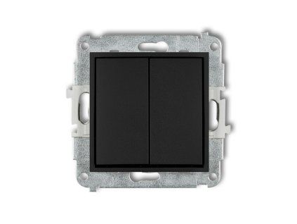 Roller blind switch mechanism with mechanical lock (double push button without pictograms)