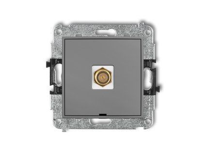 Single antenna F type socket (SAT) mechanism - gold-plated