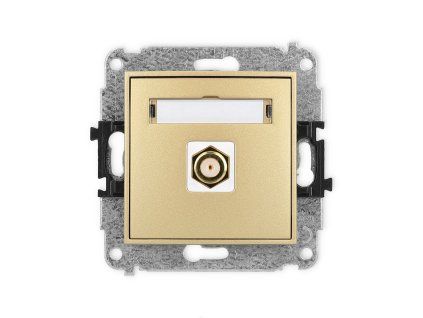 Single antenna F type socket (SAT) mechanism - gold-plated