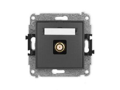 Single antenna F type socket (SAT) mechanism - gold-plated