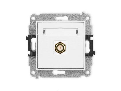 Single antenna F type socket (SAT) mechanism - gold-plated