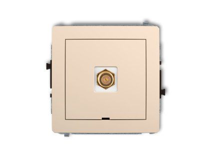 Single antenna F type socket (SAT) mechanism - gold-plated