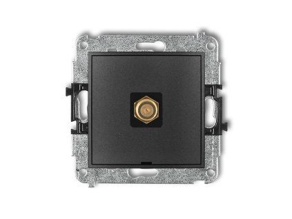 Single antenna F type socket (SAT) mechanism - gold-plated