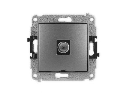 Single antenna tv socket mechanism
