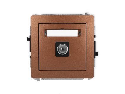 Single antenna tv socket mechanism