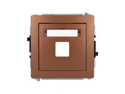 Single multimedia socket mechanism without module (Keystone standard)