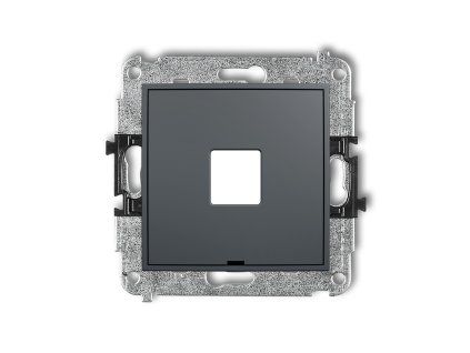Single multimedia socket mechanism without module (Keystone standard)