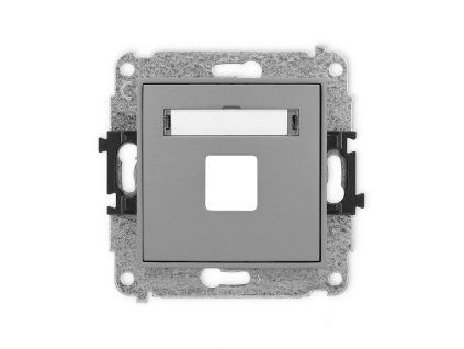 Single multimedia socket mechanism without module (Keystone standard)