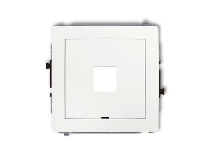 Single multimedia socket mechanism without module (Keystone standard)