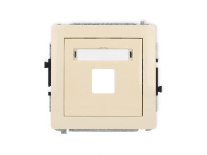 Single multimedia socket mechanism without module (Keystone standard)