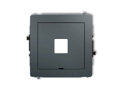 Single multimedia socket mechanism without module (Keystone standard)