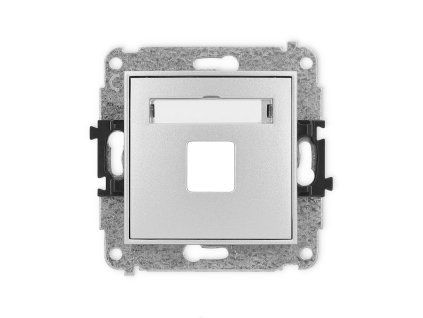 Single multimedia socket mechanism without module (Keystone standard)