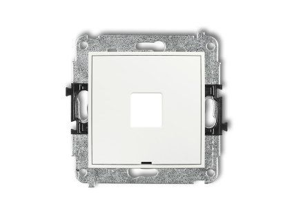 Single multimedia socket mechanism without module (Keystone standard)