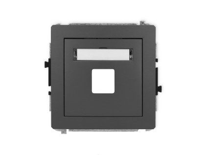 Single multimedia socket mechanism without module (Keystone standard)