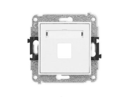 Single multimedia socket mechanism without module (Keystone standard)