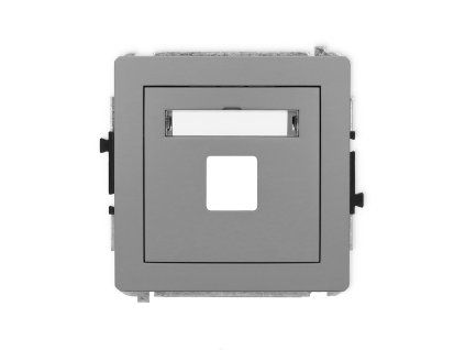 Single multimedia socket mechanism without module (Keystone standard)
